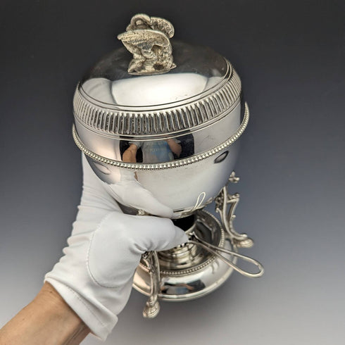 Around 1910 British Antique Silver Plated Egg Codler Walker and Hall